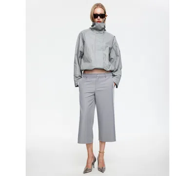 Lioness Women's Shoreline Zip-front Windbreaker Jacket In Silver