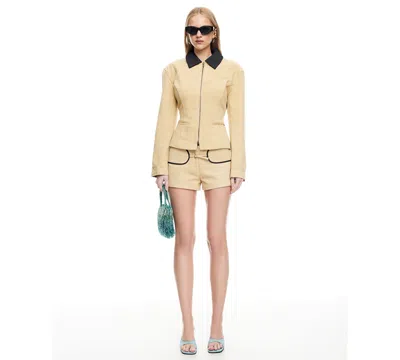 Lioness Women's Soho Spread Collar Jacket In Neutral