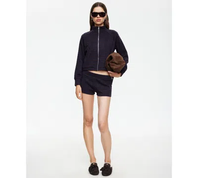 Lioness Women's Striped Funnel Neck Jacket In Blue