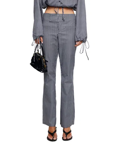 Lioness Women's Totti Wide-leg Stripe Pants In Gray
