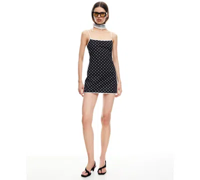 Lioness Women's Voyage Polka Dot Print Mini Dress In Black