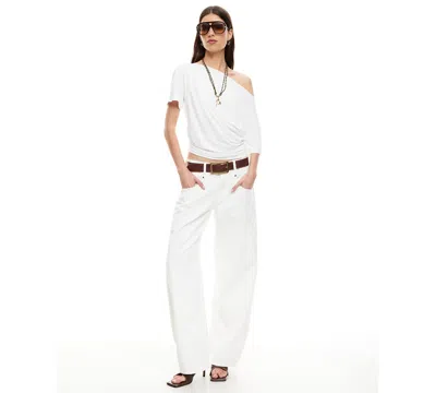 Lioness Women's Wildlands Off-the-shoulder Pull-on Top In White