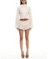 Lioness Womens Cotton Lace Babydoll Top Babydoll Shorts In White