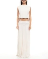 Lioness Womens Field Of Dreams Crop Top Pleated Maxi Skirt