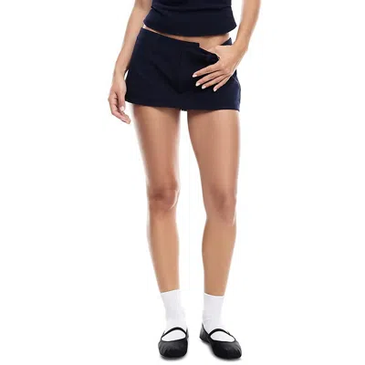 Lioness Womens Solid Ramie Skort In Navy