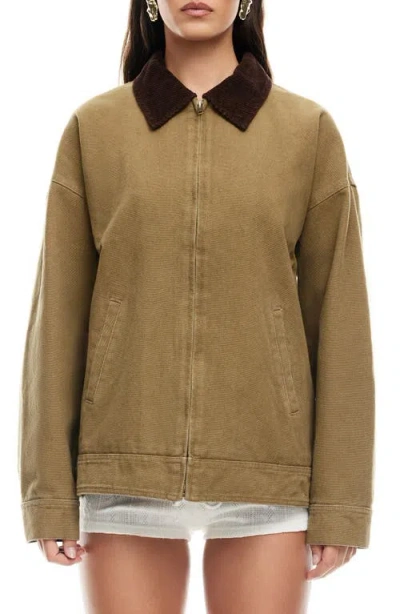 Lioness Workwear Water Repellent Cotton Jacket In Chestnut