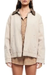 Lioness Workwear Water Repellent Cotton Jacket In Stone