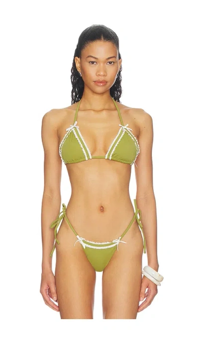 Lioness X Revolve Azuri Bikini Top In Green