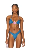 Lioness X Revolve Riviera Bikini Top In Blue