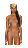 Lioness X Revolve Tiki Tiki Bikini Top In Brown