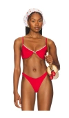 Lioness X Revolve Tropico Bikini Top In Red