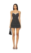 Lioness Yves Mini Dress In Onyx Polka