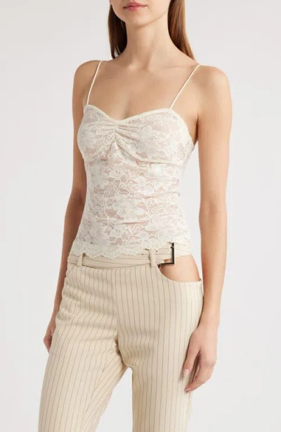 Lioness Yves Sheer Lace Camisole In Ivory