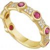 Lionheart 14k Gold Aurelia Ruby And Diamond Ring In Gold