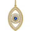 Lionheart 14k Gold Beaded Diamond And Sapphire Evil Eye Charm In Gold
