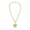 Lionheart 14k Gold Cassandane Large Heart Trombone Necklace In Gold
