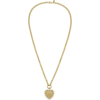 Lionheart 14k Gold Cassandane Small Heart Rolo Necklace