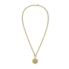 Lionheart 14k Gold Cassandane Small Sun Medallion Rolo Necklace In Gold