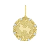 Lionheart 14k Gold Gemini Diamond Bead Zodiac Medallion In Gold