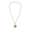 Lionheart 14k Gold Serenity Lapis Amulet Rolo Necklace In Gold