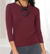 Lior Camy Jay Top In Bordeaux
