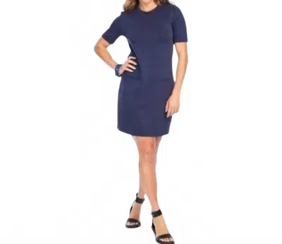 Lior Knit Mini Dress In Navy In Blue
