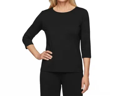 Lior Round Neck Top In Black