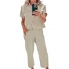 Lior Women's The Marti Lounge Set In Khaki In Neutral