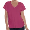 Lior Zoe Center Seam Top In Fuschia In Burgundy