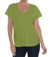 Lior Zoe Center Seam Top In Pear In Green