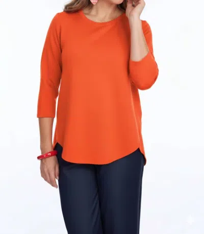 Lior Zofi Round Neck Top In Paprika In Orange
