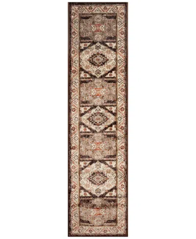 Liora Manne Ariana Floral Medallion 1'11"x7'6" Runner Area Rug In Earth