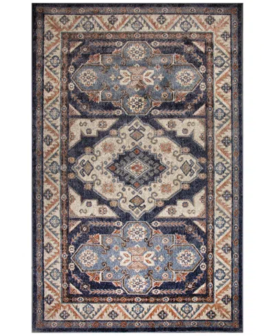 Liora Manne Ariana Floral Medallion 3'3"x4'11" Area Rug In Blue