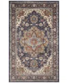 Liora Manne Ariana Heriz 3'3"x4'11" Area Rug In Navy