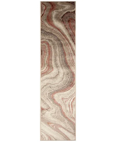 Liora Manne Ariana Marble 1'11"x7'6" Runner Area Rug In Green,red