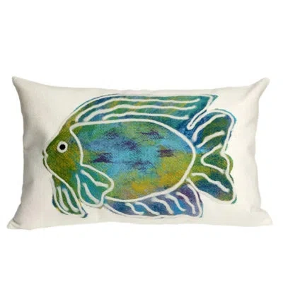 Liora Manne Batik Fish Outdoor Lumbar Pillow