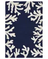 Liora Manne Capri Coral Border Area Rug, 1'8 X 2'6 In Navy