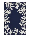 Liora Manne Capri Coral Border Area Rug, 1'8 X 2'6 In Blue