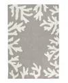 Liora Manne Capri Coral Border Area Rug, 1'8 X 2'6 In Silver