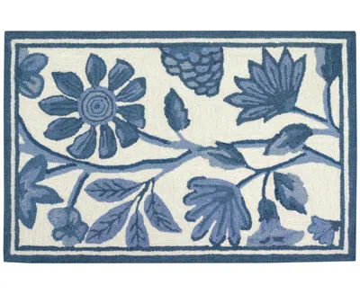 Liora Manne Capri Floral Vine 2'x3' Area Rug In Blue