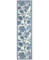Liora Manne Capri Floral Vine Runner Area Rug, 2' X 5' In Blue