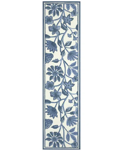 LIORA MANNE CAPRI FLORAL VINE 2'X5' RUNNER AREA RUG