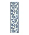 Liora Manne Capri Floral Vine Runner Area Rug, 2' X 5' In Blue