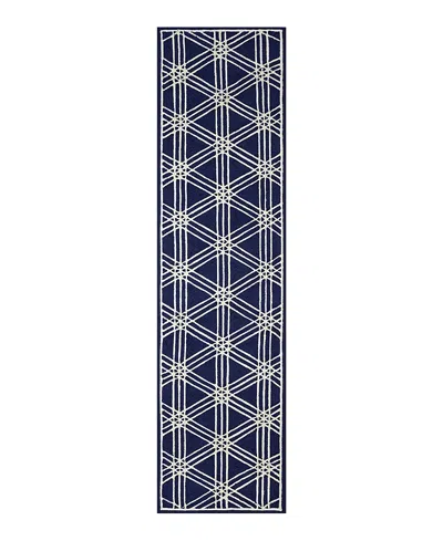 Liora Manne Capri Hex Runner Area Rug, 2' X 8' In Blue