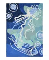 Liora Manne Capri Jelly Fish Area Rug, 1'8 X 2'6 In Blue