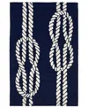 Liora Manne Capri Ropes Area Rug, 1'8 X 2'6 In Navy