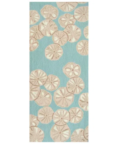 Liora Manne Capri Sea Biscuit 2'x5' Area Rug In Aqua