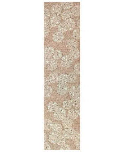 Liora Manne Capri Sea Biscuit 2'x8' Runner Area Rug In Camel
