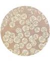 Liora Manne Capri Sea Biscuit 4'x4' Round Area Rug In Camel