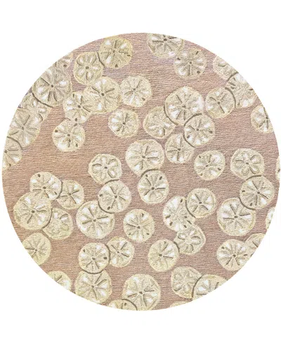 Liora Manne Capri Sea Biscuit 4'x4' Round Area Rug In Camel